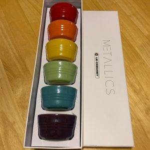 NWT Le Creuset Rainbow Mini Ramekin - Set of 6